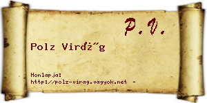 Polz Virág névjegykártya